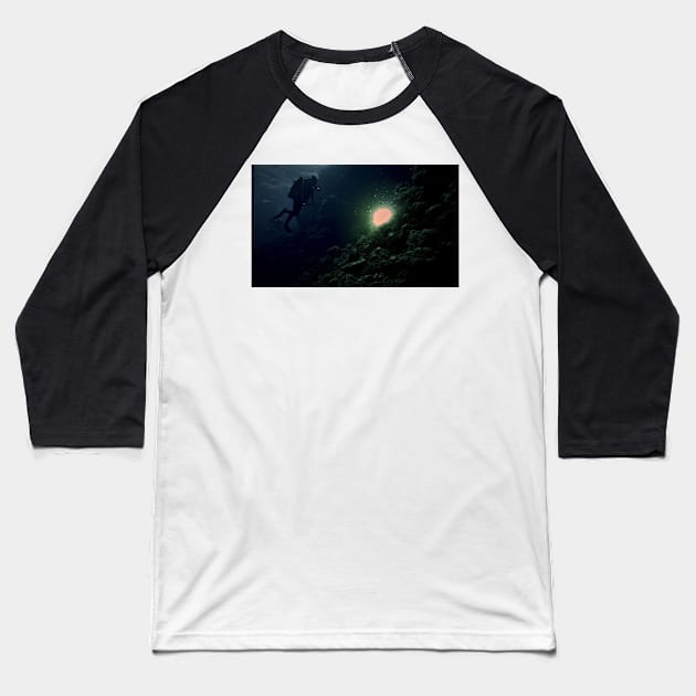 THE GLOW FROM BELOW Baseball T-Shirt by dumbodancer